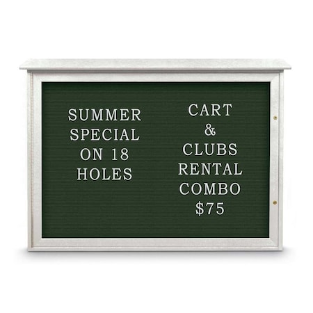 United Visual Products Outdoor Enclosed Combo Board, 72"x36", Bronze Frame/Blue & Black UVCB7236ODBZ-BLUE-BLACK